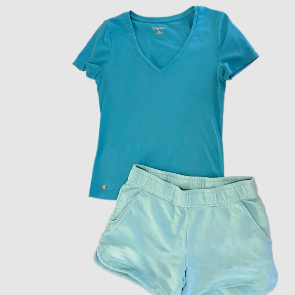 Lilly Pulitzer Turquoise and Light Blue Duo- small